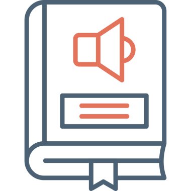 Ses kitabı simgesi, modern tasarım illüstrasyonu