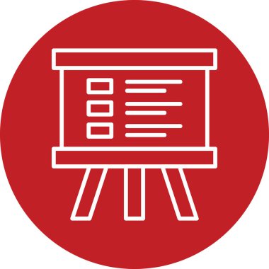 Üniversite Sunum vektörü illüstrasyon web simgesi