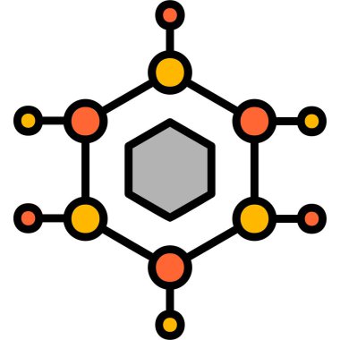 Molekül. Web simgesi basit tasarım
