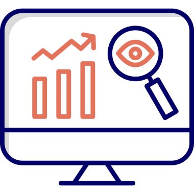 Modern simge vektör illüstrasyonunun izlenmesi