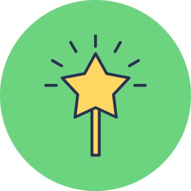 yıldız web simgesi basit illüstrasyon