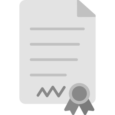 Sertifika. Diplomanın basit illüstrasyonu 