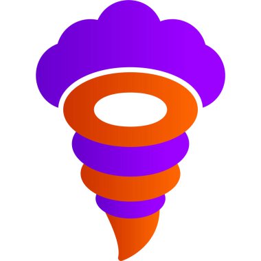 Twister modern simgesi, vektör illüstrasyonu