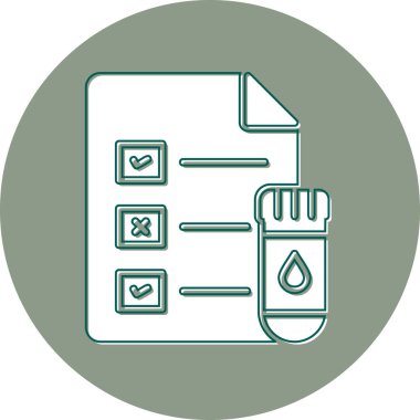 Medical Test Report modern vector icon illustration