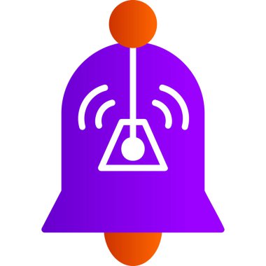 Okul Çanı simgesi vektör illüstrasyon grafik tasarımı