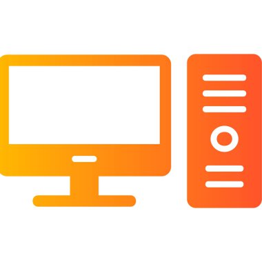 Bilgisayar. Web simgesi basit illüstrasyon