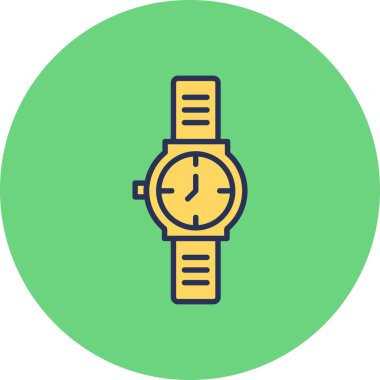 Kol saati. Web simgesi vektör illüstrasyonu