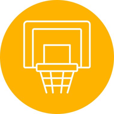 Basketbol potası ikonu, web basit illüstrasyon