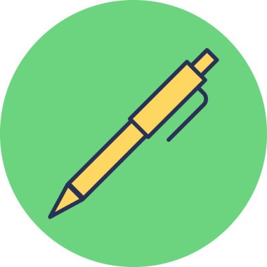 Kalem simgesi. Web için boya fosforlu kalem vektör simgelerinin basit çizimi