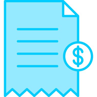 Alışveriş makbuzu, web simgesi basit illüstrasyon