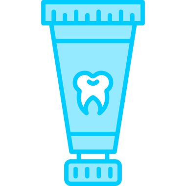 graphic cartoon art illustration of Toothpaste tube