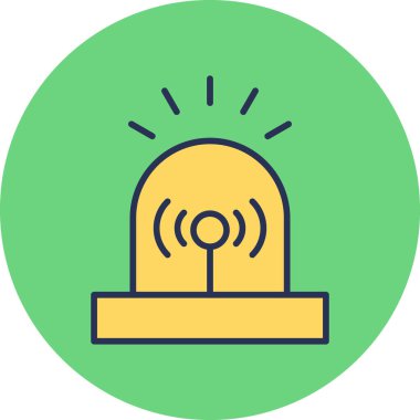 Siren modern simge, vektör çizimi 