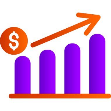Profit 'in vektör illüstrasyonu büyüyen modern simge