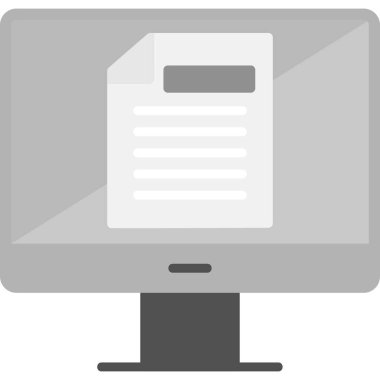 Çevrimiçi test modern simgesi, vektör illüstrasyonu