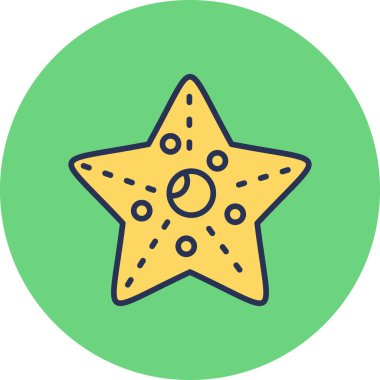 deniz yıldızı ikonu vektör çizimi