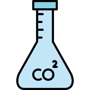 Karbondioksit ikonu, modern tasarım illüstrasyonu