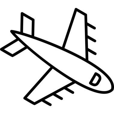 Uçak. Web simgesi basit illüstrasyon