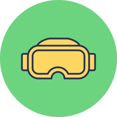 Vr gözlük modern simge, vektör illüstrasyonu 