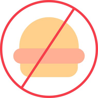 Gıda simgesi olmayan vektör illüstrasyonu