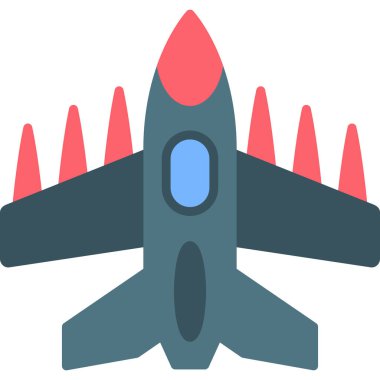 Savaş jeti. Web simgesi vektör illüstrasyonu