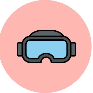 Vr gözlük modern simge, vektör illüstrasyonu 