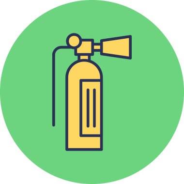 Yangın söndürücü ağ ikonu vektör resimlemesi