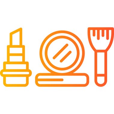 Makyaj simgesi, modern tasarım illüstrasyonu