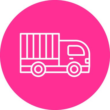 delivery truck. simple web illustration