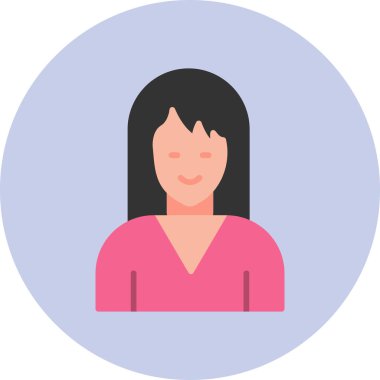 kadın web simgesi vektör illüstrasyonu