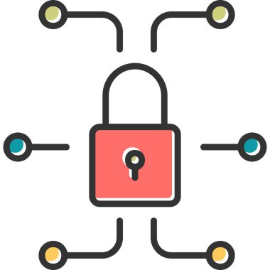 Güvenlik Web simgesi basit illüstrasyon