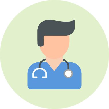 Basit avatar, doktor adamın grafiksel çizimi 