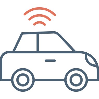 Araba modern simgesi, vektör illüstrasyonu