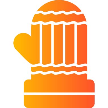 Mitten simgesi, web basit illüstrasyon