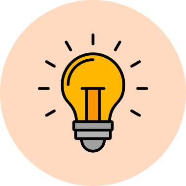 light bulb, web icon simple illustration