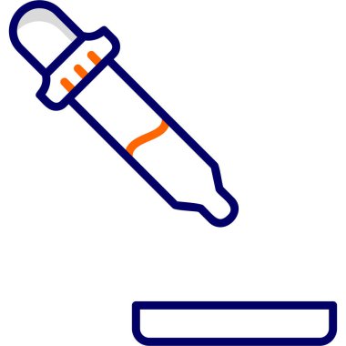 Pipette. Web simgesi basit illüstrasyon