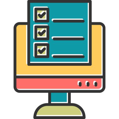 Sınav simgesi, modern tasarım illüstrasyonu