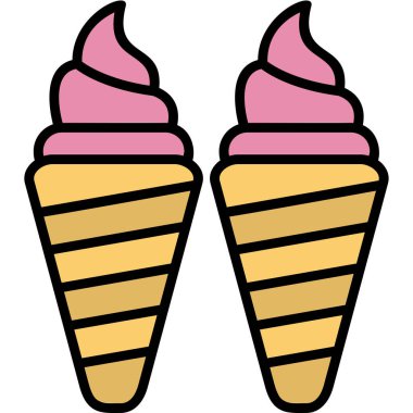 dondurma. düz tasarım 