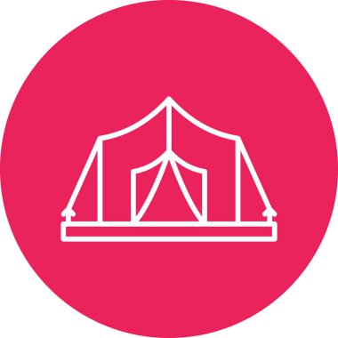 çadır simgesi vektör illüstrasyonu