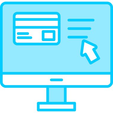 Çevrimiçi ödeme. Basit web illüstrasyonu