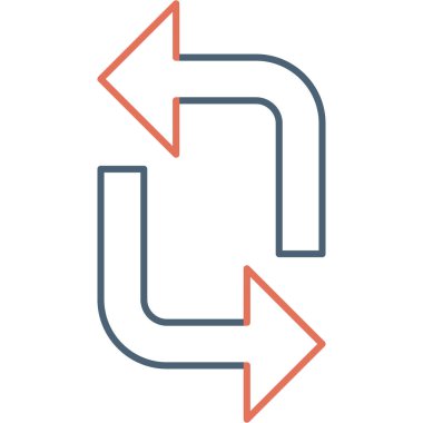 Modern simge, vektör illüstrasyonunu döndür