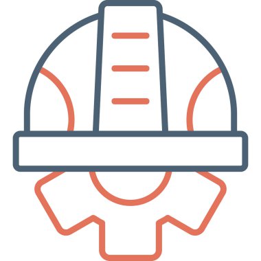 Miğfer. Web simgesi basit illüstrasyon 