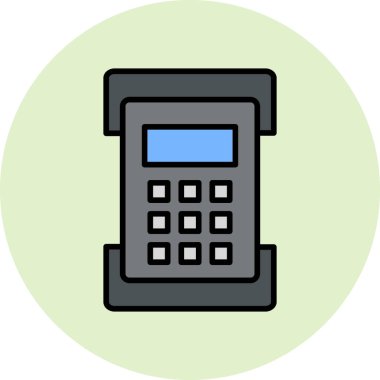 Web hesap makinesi simgesi. vektör illüstrasyonu