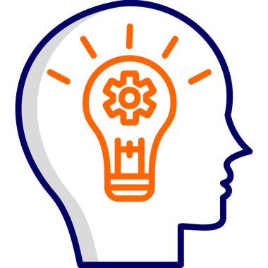 Fikir modern simgesi, vektör illüstrasyonu