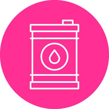 Yağ varili simgesi, vektör illüstrasyonu