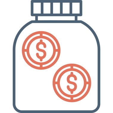 para işareti vektörü düz simge minimumu çizgi pictogram