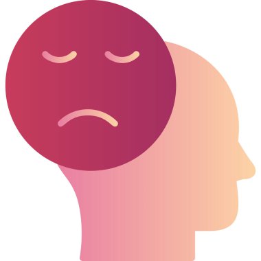 Üzüntü modern simge, vektör illüstrasyonu