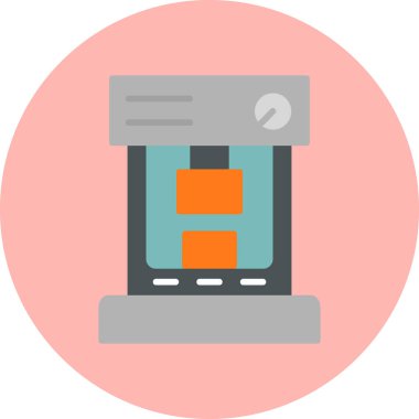 Hidrolik baskı modern simgesi, vektör illüstrasyonu 