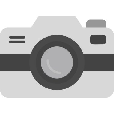 Fotoğraf Kamerası Simgesi. Vektör İllüstrasyonu