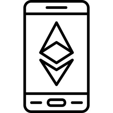 Smartphone Simgesi, vektör illüstrasyonu