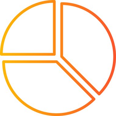 Pasta grafiği simgesi. düz tasarım biçimi. 